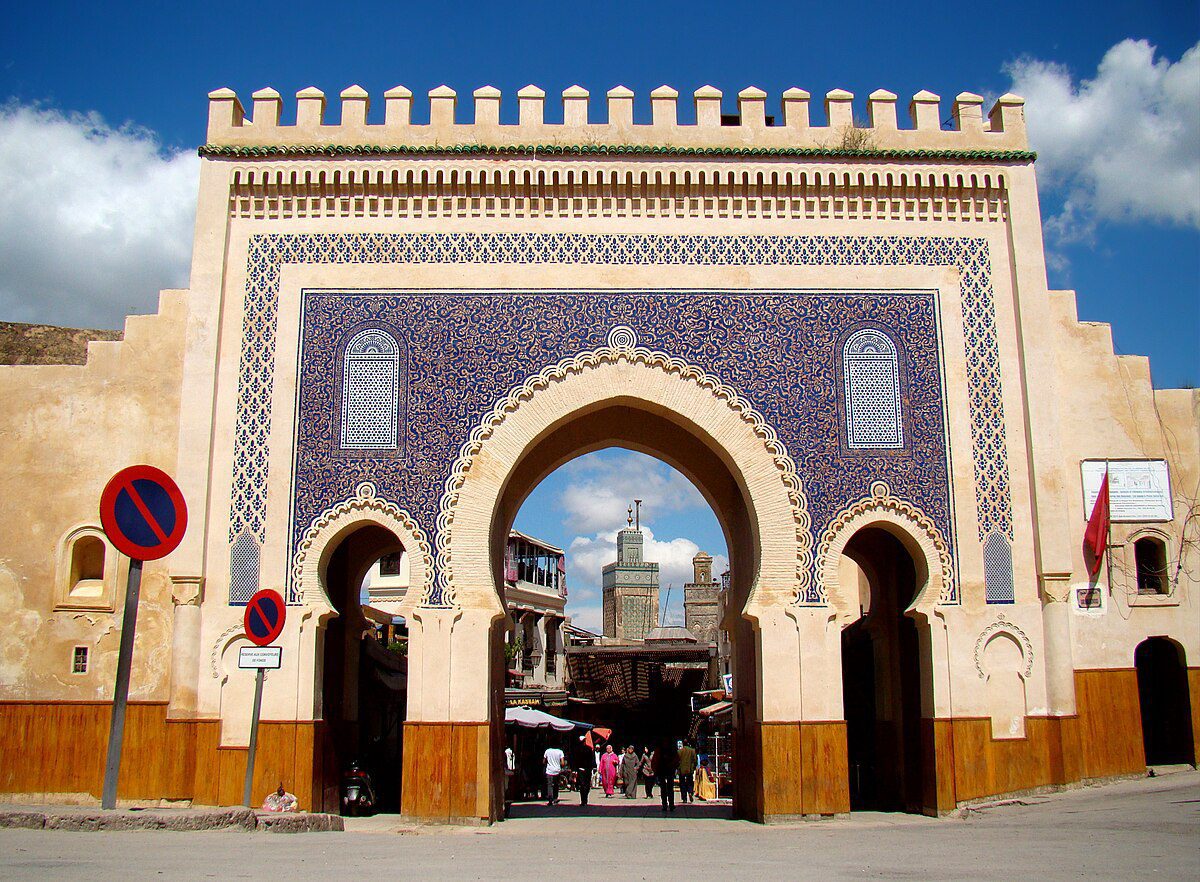 Bab Bou Jeloud – Blue Gate Fes Morocco Bab Bou Jeloud – the iconic Blue Gate entrance to Fes Medina
