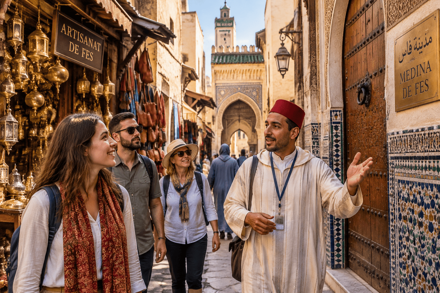 Private vs Group Guided Tours in Fez: Which Is Better? 2 private vs group fez tour in Fes Medina
