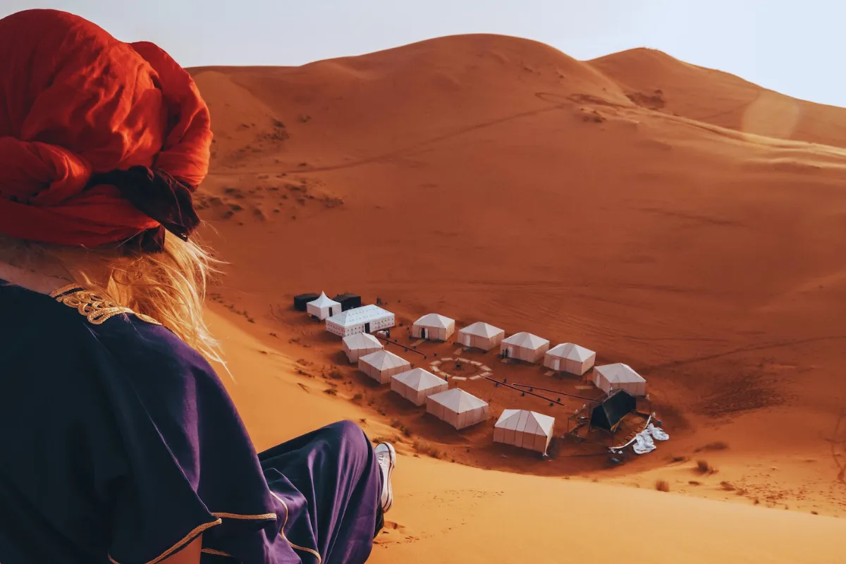 Dunes of Merzouga under starlight, a magical part of any Morocco itinerary. Fez Morocco Tours