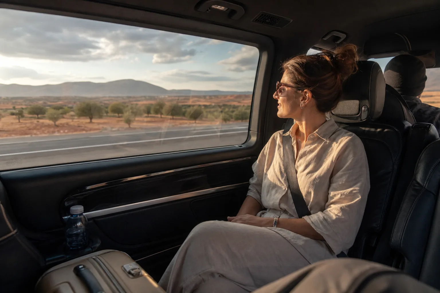 Travelers using a private driver in Morocco
